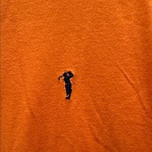 Bossini Orange Tee with Small Navy Embroidered Logo